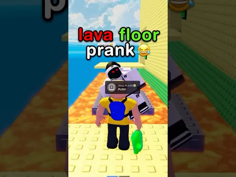 😂 lava floor troll in roblox #roblox #shorts