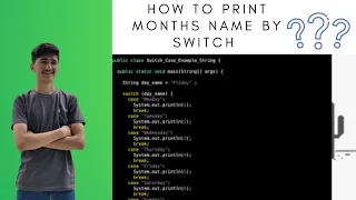 How to print months name by switch statement in java