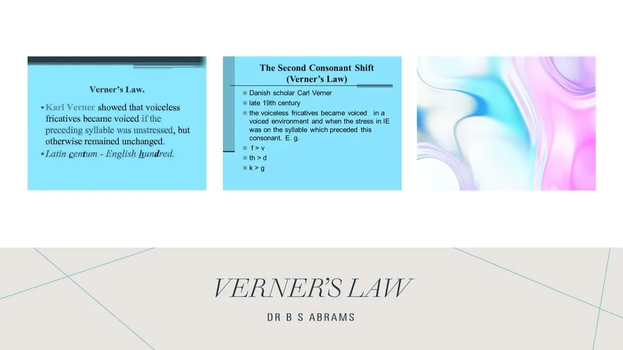 Verner's Law