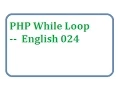 PHP While Loop -