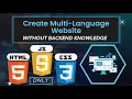 Create a Multi-Language Website with HTML CSS and JavaScript Without Backend Knowledge