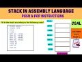 Lecture 09 Part 2 Stack in Assembly Language Solved Problem using PUSH POP Instructions