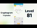 Cryptogram Tripledo Level 81 Solutions Logic Puzzle Game Mini Boss