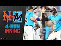 GAME 162 ACTION Marlins score FOUR RUNS in ONE INNING vs the Mets