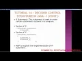 Tutorial 16 Decision Control Structure in Java - I BLUEJ FOR 9th