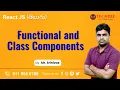 React JS Complete Tutorial in Telugu Functional and Class Components TechidZ By Srinivas