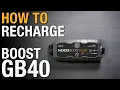 How to recharge your NOCO Boost GB40