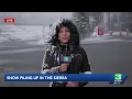 A look at snowy conditions in Kingvale on Tuesday
