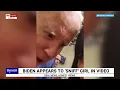 He sniffs too many children President Joe Biden slammed for viral sniffing