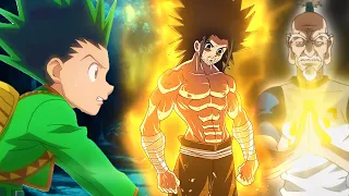 غون يقابل مكتشف القارة المظلمة جد غون المرعب دون فريكس غون يشعر بالخوف من قوة زعيم الفريكس هنترxهنتر 