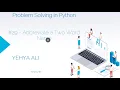 Problem Solving in Python Abbreviate a Two Word Name