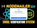 Nodemailer Email Verification System with Node js React Tailwind Step By Step Tutorial