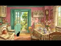 Relaxing Spring Morning in a Garden Cottage Kitchen with 1940s Oldies Playing in Another Room