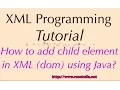 How to add child element in XML dom using Java