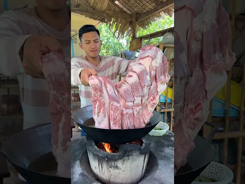 Yummy pork belly cooking