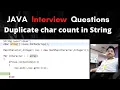 Java program to Count duplicate character in a string