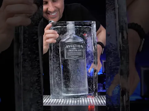 How I put ANY Bottle Inside Clear Ice 🧊