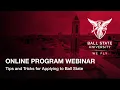 How to Apply to an Online Program at Ball State University