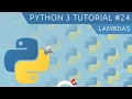 Python 3 Tutorial for Beginners - Lambdas