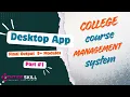 College Course Management System in Java Swing MySQL Full Project Final Output Entire Skill