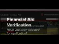 Financial Aid Verification