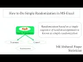 How to Do Simple Randomization in MS-Excel