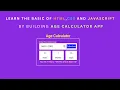 Age Calculator App Using JavaScript CSS HTML Javascript project