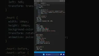 How to Create Heart Shape using HTML CSS Also creating Heartbeat Animation using Pure CSS