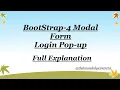BootStrap-4 Modal Form Login Pop-up Full Explanation