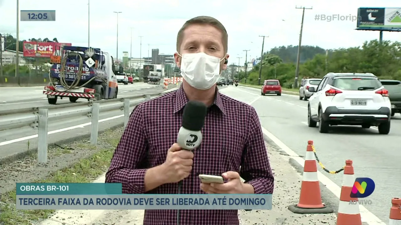 Terceira faixa da BR-101 deve ser liberada até domingo