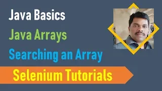22G Java Basics for Selenium - Java Arrays
