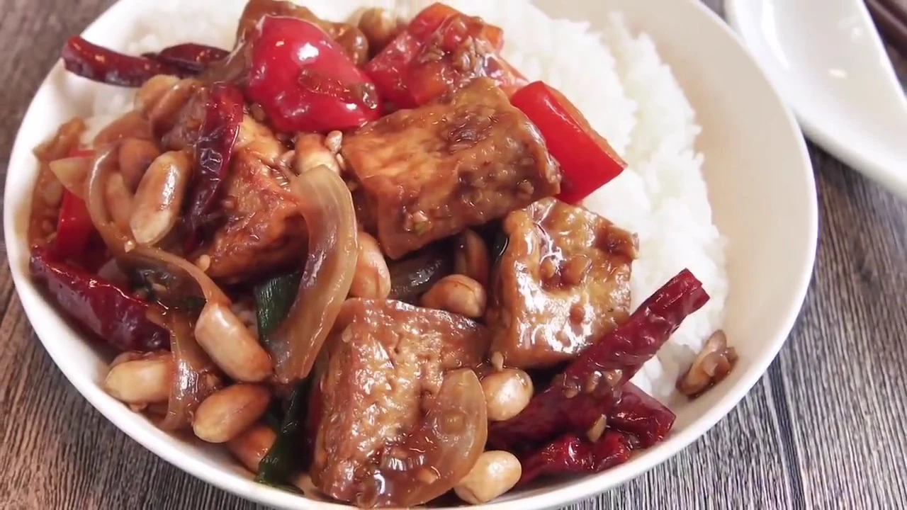 Super Easy Kung Pao Tofu Recipe  YUMMY CHINESE STIR FRY   Chinese Beancurd Recipe