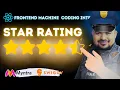 Star Rating in ReactJS Myntra Swiggy Frontend Machine Coding Interview