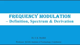FM - Frequency Modulation Derivation