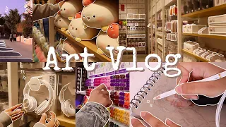 ارت فلوق 2 رسم شراء مشتريات زيارة للجامعة والمزيد Art Vlog 