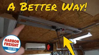 Installing an Electric Hoist from Harbor Freight in my Garage using Unistrut Shop Crane Gantry