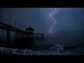 Epic Ocean Thunderstorm | Sound of Waves with Violent Thunder and Lightning Sounds to Sleep, Relax