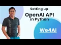 OpenAI Tutorial Connect ChatGPT using Python OpenAI API Hindi