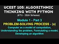 ALGORITHMIC THINKING WITH PYTHON Part 3 PROBLEM-SOLVING PROCESS