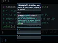 Binomial Distribution random number in numpy with python