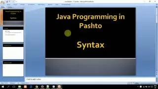 Java Pashto - 15 Syntax