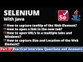 Part27-Selenium with Java Tutorial Practical Interview Questions and Answers