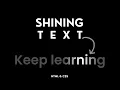 Shining Text Animation Effect Using HTML CSS FrontendDUDE