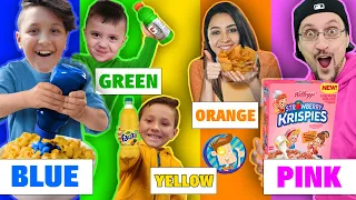 eating only one color of food for 24 hours fv family challenge 