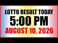 Lotto Result Today 5pm Draw August 10 2026 Swertres EZ2 PCSO