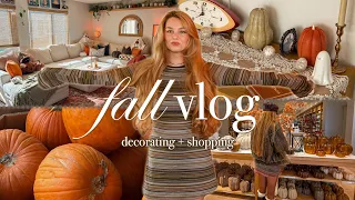 🍂FALL IS HERE!! decorating my apartment + fall shopping