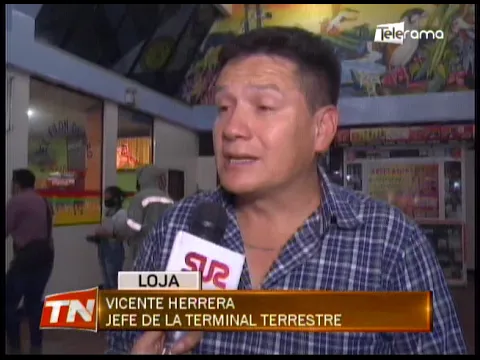 Fumigación de la terminal terrestre como precaución por el coronavirus