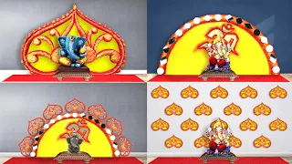 easy ganpati decoration ideas thermocol ganapti decorations