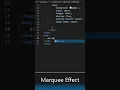 Marquee Effect Using CSS in 30 seconds Marquee Tutorial Coding Tricks