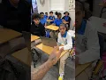 Teacher catch kid on laptop in class and throws it away